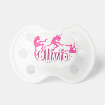 Personalised Cute Pink Monkey Girl's Pacifier