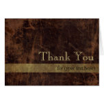 Personalised Executive Brown/Gold Thank You Cards
