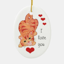 Personalised Ginger Kitten Ornament