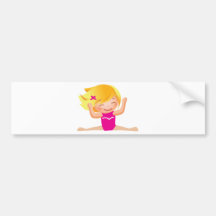 Personalised Gymnastics Girl Gifts Bumper Stickers