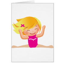Personalised Gymnastics Girl Gifts Greeting Card