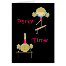 Personalised gymnastics Invitations cards