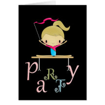 Personalised gymnastics party cards