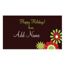 Personalised Holiday Gift Tags Business Card Templates