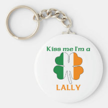 Personalised Irish Kiss Me I'm Lally Key Chains