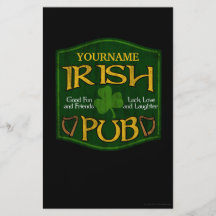 Personalised Irish Pub Sign Flyers