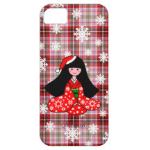 Personalised Kimono Girl Christmas Cartoon