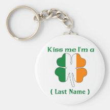 Personalised Kiss Me I'm Irish  Keychain