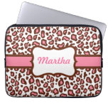Personalised Leopard Print Laptop Sleeve