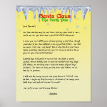 Personalised Letter From Santa Claus Poster