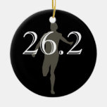 Personalised Marathon Runner 26.2 Keepsake Black Ornament