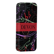 Personalised Musical Notes iPhone 4 Case