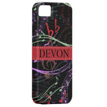 Personalised Musical Notes iPhone 5 Case