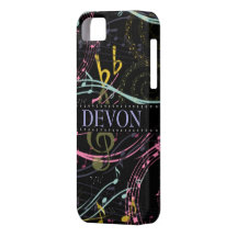 Personalised Musical Notes iPhone 5 Case