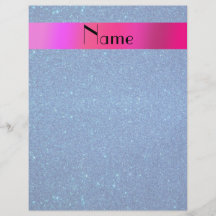 Personalised name blue glitter flyer design