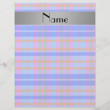 Personalised name blue plaid custom flyer