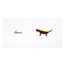 Personalised name Cute honey badger Photo Greeting Card