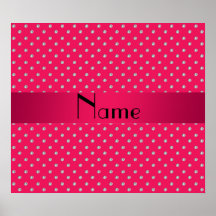 Personalised name pink diamonds poster