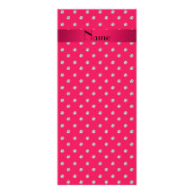 Personalised name pink diamonds rack card design