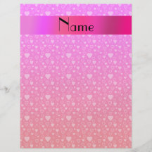 Personalised name pink hearts custom flyer