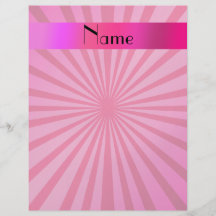Personalised name pink sunburst flyers