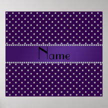 Personalised name purple diamonds posters