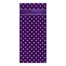 Personalised name purple diamonds full colour rack card