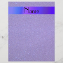 Personalised name purple glitter custom flyer
