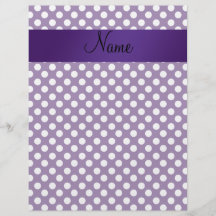 Personalised name purple polka dots full colour flyer