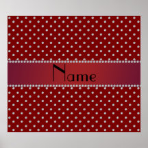 Personalised name red diamonds poster