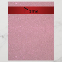 Personalised name red glitter custom flyer