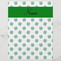 Personalised name shamrocks full colour flyer