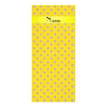 Personalised name yellow diamonds customized rack card