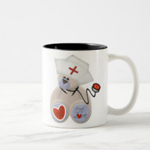 Personalised Nurse Teddy Bear Mug