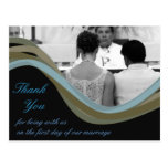 Personalised photo wedding thank you cards postcard
