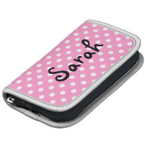 Personalised Pink and White Polka Dot Rickshaw Fol planners