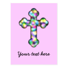Personalised Pink Cross Post Card