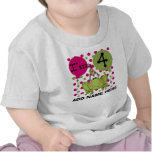 Personalised Pink Frog 4th Birthday Tshirt