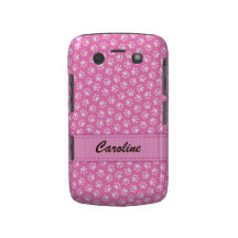 Personalised pink pawprints BlackBerry Bold case