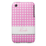 Personalised pink polka-dotted cell phone case iPhone 3 case