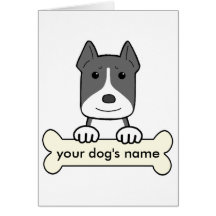 Personalised Pitbull Greeting Card