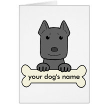 Personalised Pitbull Greeting Cards