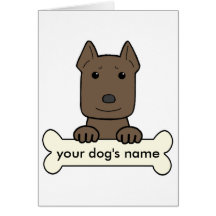Personalised Pitbull Greeting Cards
