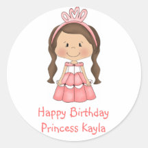 Personalised Princess lollipop labels stickers