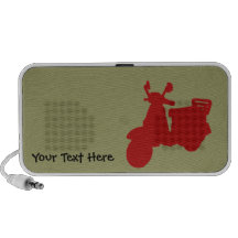 Personalised Red Motor Bike Doodle Speaker