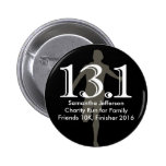 Personalised Runner 13.1 Half Marathon Keepsake Pins