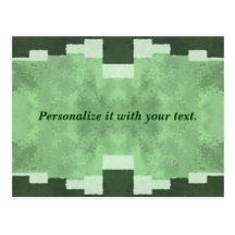 Personalised Shades of Green Postcard