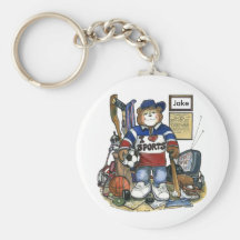 Personalised Sports Fan Keychain