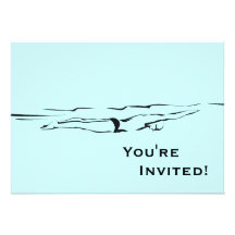 Personalised Swimmer Pool Party Invites