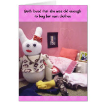 Personalised Teenage Girl Birthday Card - Humour